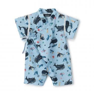 水族館柄甚平オール