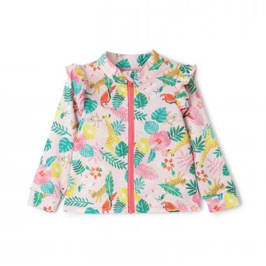 トロピカル柄長袖ラッシュガード