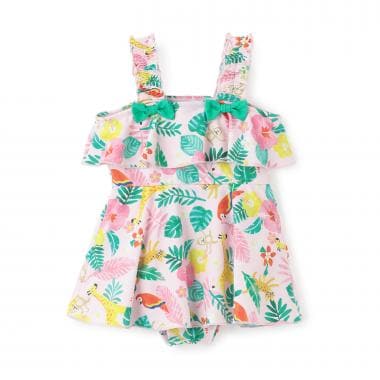 トロピカル柄ワンピース水着