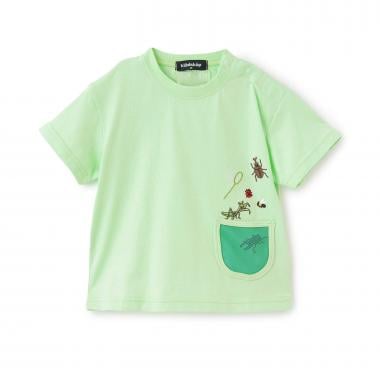 ☆彡ポケットから昆虫半袖Tシャツ