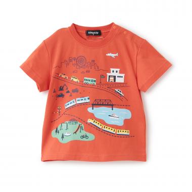 ☆彡街と乗り物半袖Tシャツ