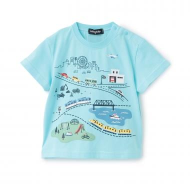 ☆彡街と乗り物半袖Tシャツ