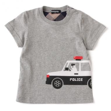 働く車プリントTシャツ(80 トップ グレー): キッズ - ナルミヤ