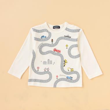 【別注】 道路柄長袖Tシャツ