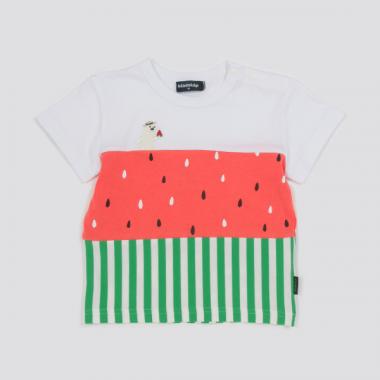 新品　ベイビーチアー 120cm 半袖Tシャツ　パンツ　スイカ　セットアップ 楽天市場】ベイビーチアー(baby cheer)スイカプリントTシャツ