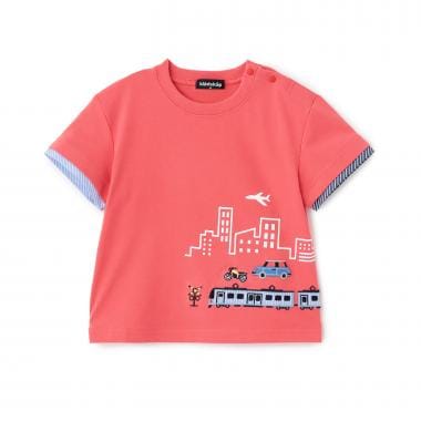 ☆彡乗り物と街半袖Tシャツ