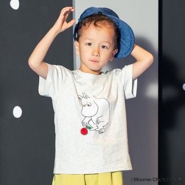 MOOMIN】キャラクタープリント半袖Tシャツ(80cm シロ杢): キッズ