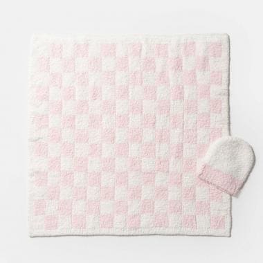 【Kashwere】カシウエア Baby Blanket Check w/ Cap ブランケット キャップ付き
