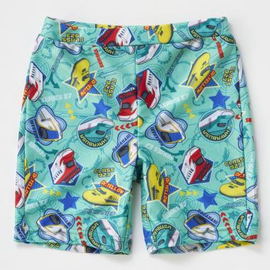 【シンカンセン】総柄スイムパンツ ストレッチ素材