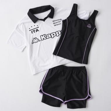 【Kappa】Tシャツセットオンスクール水着