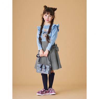 【タグ付未使用】☆MEZZO PIANO☆クマ　フリル　ジャケット　女の子140 mezzo piano メゾピアノ クマ耳つきフェイクファーブルゾン 90