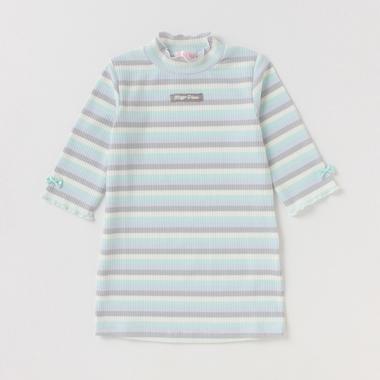 マルチボーダー5分袖Tシャツ