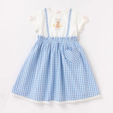 【新品未使用】メゾピアノ　ワンピース　ひまわりちゃんねる　ひまわりチャンネル メゾピアノ HIMAWARIちゃんねる コラボ ルイくん ドッキング