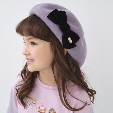 リボンつきバスクベレー(F（54-56cm） グレー): キッズ - ナルミヤ