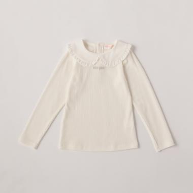 衿付長袖Tシャツ(90cm オフ ホワイト): キッズ - ナルミヤ