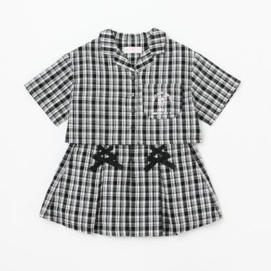 チェックシャツ　セットアップ