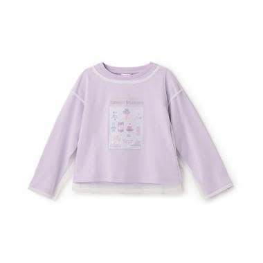 チュールレイヤード　長袖Tシャツ