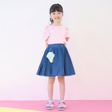 アイスポーチつき　アコーディオンプリーツスカート
