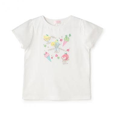 フルーツシャーベットアップリケ　半袖Tシャツ