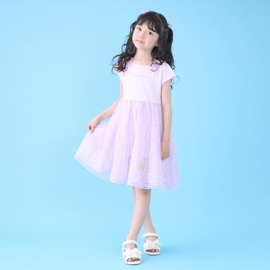 シャーベット刺しゅう ドッキングワンピース