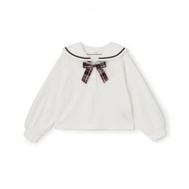 セーラーカラー長袖Tシャツ