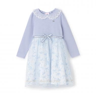 バレエ柄　ドッキングワンピース