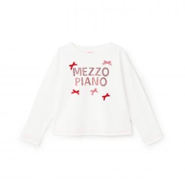 ラインストーンロゴ　長袖Tシャツ