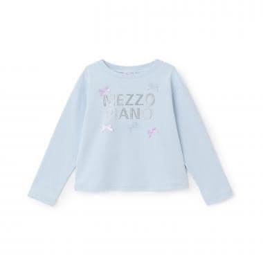 ラインストーンロゴ　長袖Tシャツ