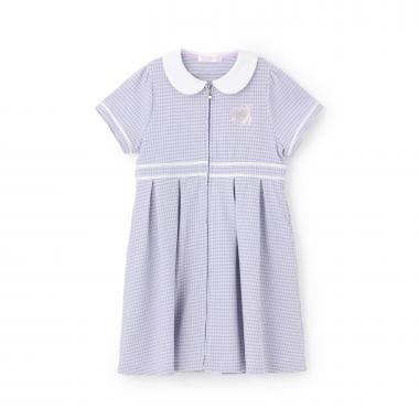 【バレエ】前開き　ギンガムチェック　ワンピース