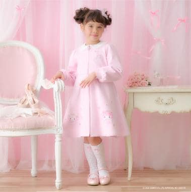 【マイメロディ/マイスウィートピアノ】フロントZIPワンピース