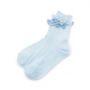 リボンイッパイ　クルーソックス