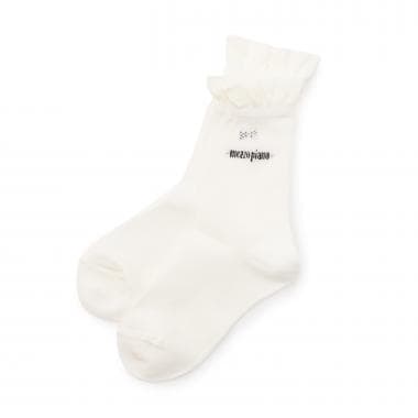 リボンラインストーンつき　ソックス