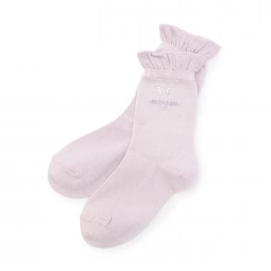 リボンラインストーンつき　ソックス