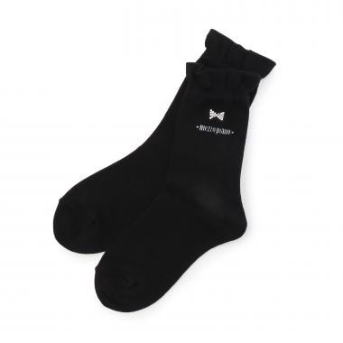 リボンラインストーンつき　ソックス