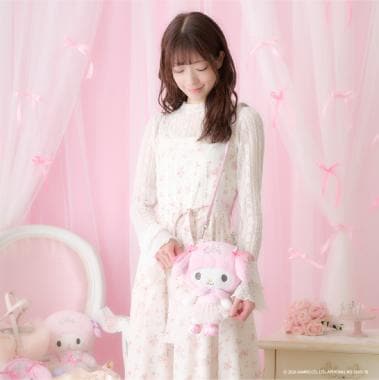 【マイメロディ/マイスウィートピアノ】ぬいぐるみショルダーバッグ