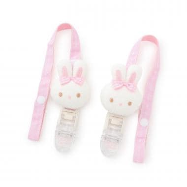 【予約商品】【メゾピアノママ】ウサギマスコット付ブランケットクリップ