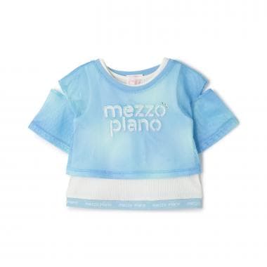 肩開きメッシュTシャツ　＆タンクトップセット