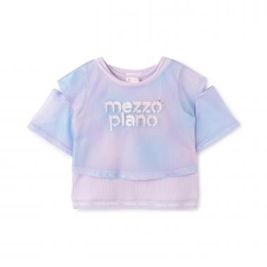 肩開きメッシュTシャツ　＆タンクトップセット