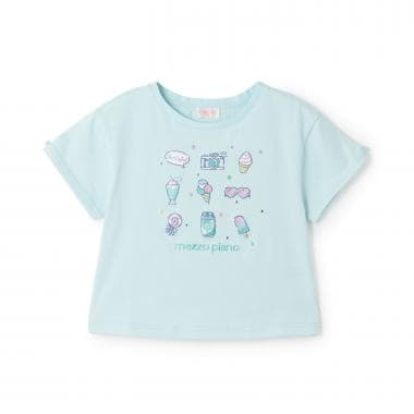 ファンシーポップ刺しゅう　半袖Tシャツ