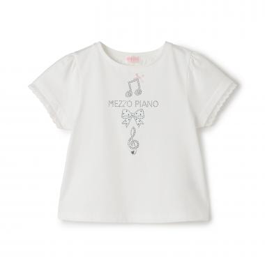 ラインストーンモチーフ　半袖Tシャツ