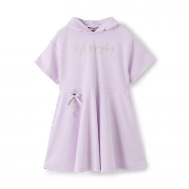 チャームつき　どうぶつ耳　半袖パーカワンピース