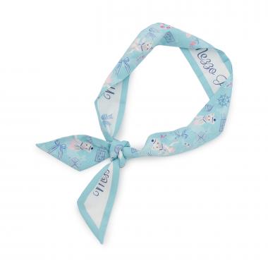 ウサギ・ネコ　航海柄　スカーフリボン