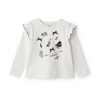 ミュージックワッペン　長袖Tシャツ