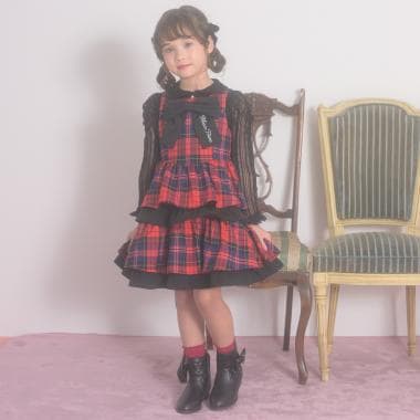 メゾピアノ　130（120.135） スカート、長T、ズボンセット　ベリーちゃん メゾ ピアノ(mezzo piano)のスカート- 子ども服のナルミヤオンライン