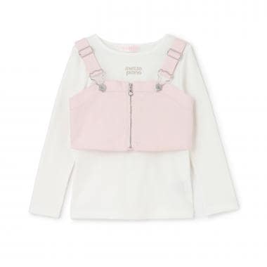 ☆彡リボン刺しゅうビスチェ＆長袖Tシャツセット