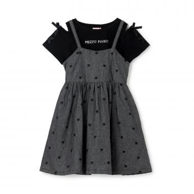 【人気商品再入荷】【直営店で取り扱い無し】肩開きTシャツ＆キャミワンピースセット