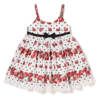 Narumiya Online ナルミヤ オンラインの公式通販サイト苺キャミソールワンピース 90 白 キッズ