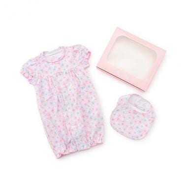 【BOXつき】花柄半袖2wayオール＆スタイセット