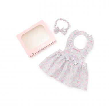 【BOXつき】リトルフラワー柄エプロン＆ヘアバンドセット