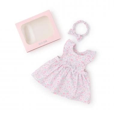 【BOX付】フラワー柄エプロン＆ヘアバンドセット